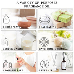 EUQEE Aromatic Essential Oil Coconut Lilac Freesia Leather Strawberry Mango Watermelon Green Tea Fragrance Oil for Men and Women