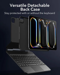 ESR iPad Pro 11/13 Keyboard Case (2024) iPad Pro 11/12.9& Air 11/13(2024/2025) Magnetic Stand Portrait/Landscape Removable Cover