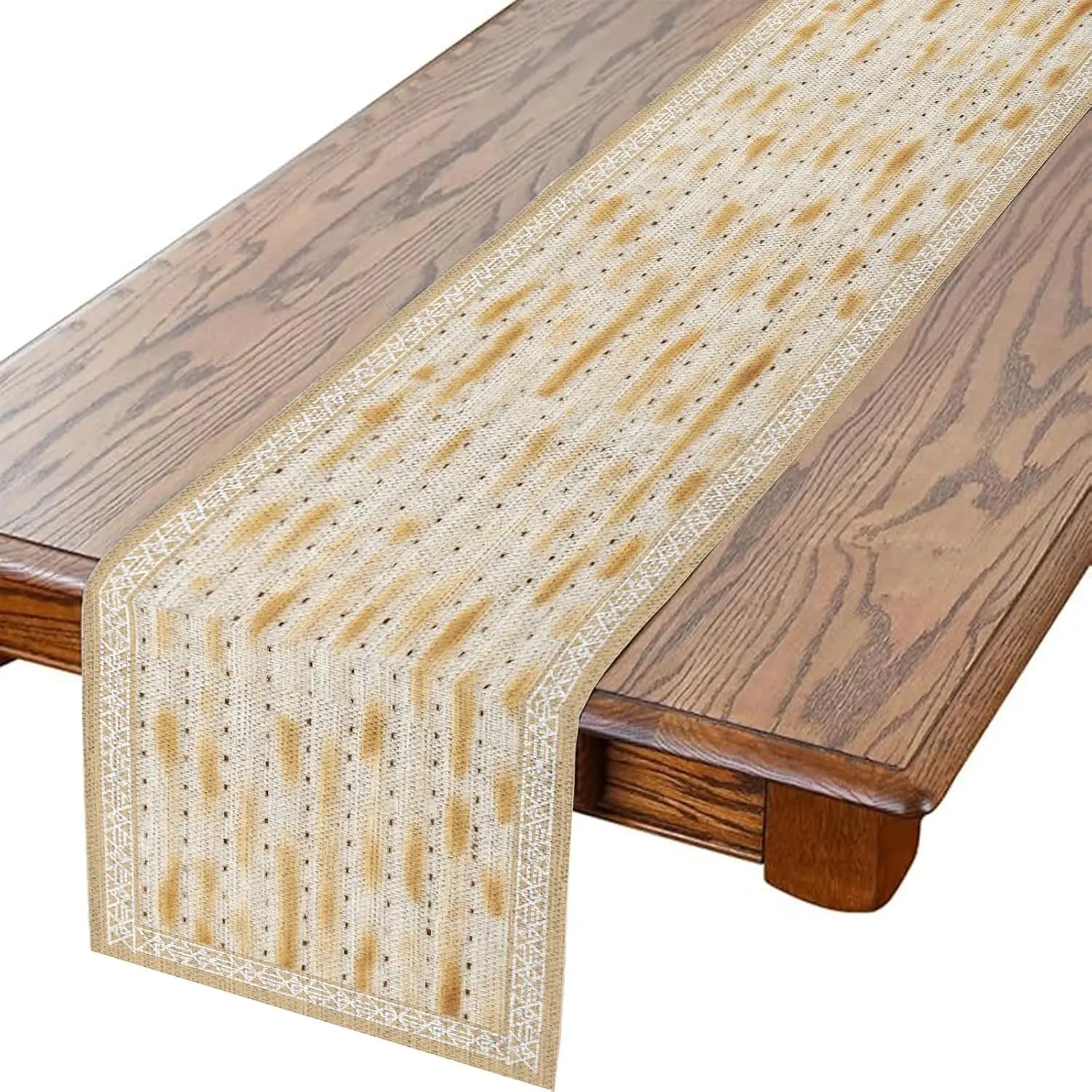 Passover Matzah Table Runner Jewish Holiday Decor Seder Plate Pesach Matzoh Star of David Table Runner Passover Decorations