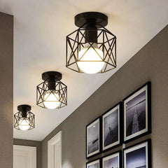 Vintage E27 Black Metal Ceiling Light Fixture Home Decor