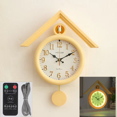 Luminous Wall Clock Luxury Cuckoo Clocks Led Watch Retro Table Clock Bedroom Silent Living Room Decoration Elegant Room Ornament