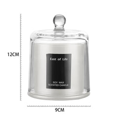 Aromatherapy candle home decoration holiday gift aromatherapy plant candle smokeless with glass cover