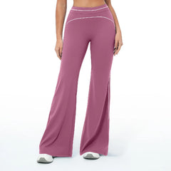 High Waist Yoga Flared Pants Hip Lifting Fitness Trousers Exercise Elastic Bell Bottom Pants Female Casual Outdoor Yoga Pants
