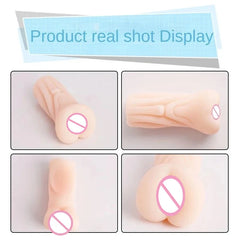 Men's Aircraft Cup Male Masturbator Oral Vaginal Anal Masturbation Soft Real Vagina Pocket Pussy Sex Toys for Men Blowjob