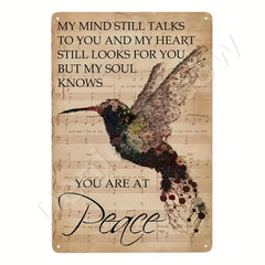 Be Kind to Your Mind Retro Tin Signs Inspirational Quotes Wall Art Sign Muse Vintage Home Room Garden Decor Hippie Girl Poster
