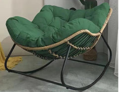 X&D Human Bird Nest Rattan Weaving Rocking Chair Leisure Sofa Home Balcony Single Lazy Corner Sofa Rocking Chair Rattan Chair Can Sleep Living Room Furniture