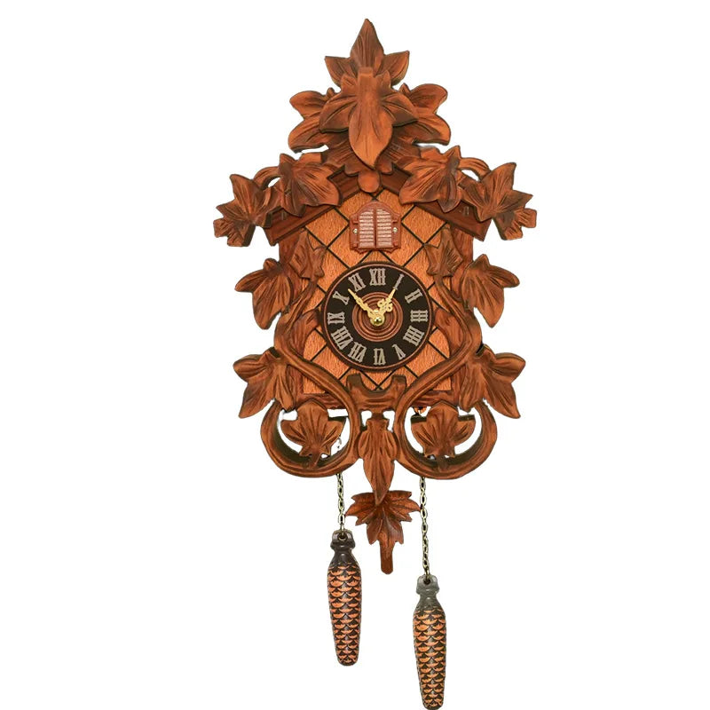 Vintage Cuckoo Wall Clock with Bird Chime Wall Watch Mechanism for Living Room Decoration Home and Garden Nordic Decor