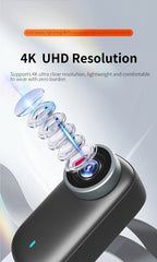 4K pixel cat and dog pet camera, mini thumb camera, outdoor bicycle camera, motorcycle wide-angle camera, portable helmet camera