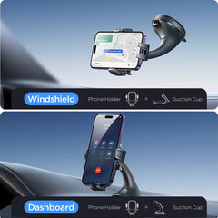 Joyroom Car Phone Holder Mount Car Strong Suction Hands-Free Universal Cell Phone Stand For Dashboard/Windshield 360° Rotation