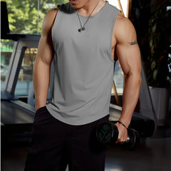 Summer Tank Top Mens Gym Fitness Training Clothing Quick Dry Silm Fit Bodybuilding Sleeveless Shirts Men Fashion Basketball Vest