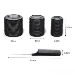 19-35pcs/Set Hair Roller Sets 18pcs Plastic Self Grip Heatless Hair Curlers 3 Sizes Hair Rollers Clips DIY Hairdressing Tools
