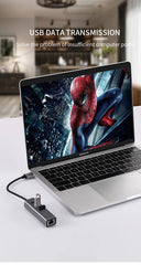 USB 3.0 HUB 1000Mbps 3 Ports USB 3.0 Type C HUB USB to Rj45 Gigabit Ethernet Adapter RTL8153 for MacBook Laptop Computer