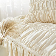 Bohemian Wrinkle Fluffy Duvet Cover Set All Seasons Bedding Set with Quilt Cover and Pillowcase Double Queen Comforter Cover Set