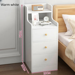 Modern Wooden Mini Nightstand with Drawer Storage