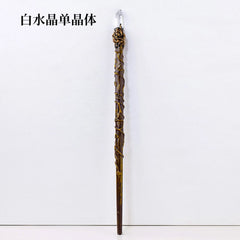 Witch Magic Stick Quartz Natural Crystal Scepter Fairy Wand Ritual Tool Altar Adornment 1pc Halloween Prop Handmade Jewelry Gift