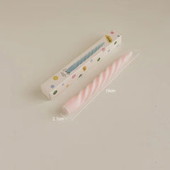 Ins Style Thin Spiral Long Rod Candle Scented Candle Aromatherapy Soy Wax Candles Wedding Birthday Candle Party Home Decoration