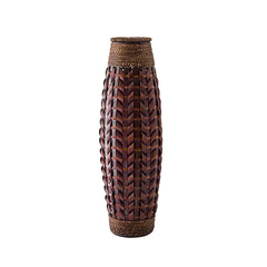 Ins Grass Rope Woven Vase Handmade Flower Insert Holder Large Floor Standing Living Room Decor Retro Versatile Flower Basket