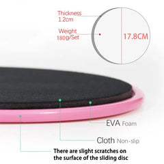 2pcs Solid Color Yoga Sliding Discs, Yoga Fitness Foot Sliding Pads, Workout Equipment For Abdominal Core Training, Body Shaping