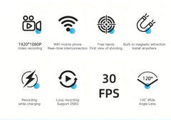  4K FHD Outdoor Sports Camera In Helmet Motorcycle Bike Thumb Size Snap Cam with Waterproof CaseFilming Bicycle Video Recording