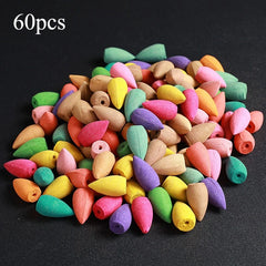 30/60pcs Waterfall Backflow Incense Cones for Incense Burner Holder Lavender Sandlwood Mix Scent Home Fragrance