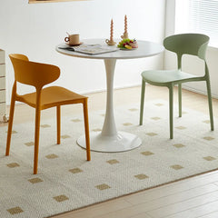 （VIP8）Negotiation Reception Small Apartment Leisure Round Table Milk Tea Shop Combination Dining Table and Chairs Home Dining Chairs Kitchen & Dining Furniture