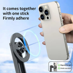 Magnetic Phone Holder 360° Rotation Pocket Selfie Stick With Bluetooth Remote Adjustable Desktop Stand for Live Streaming