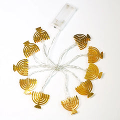 1.65M 10LEDs Judaism Mogen David Star Lights String Hanukkah Shavuot Jewish the Feast of the Dedication Menorah Party Supplies