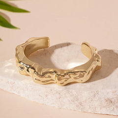 Exaggerated Irregular Cuff Bracelet – Hip Hop Rock Style