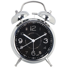 Iron Art Student Small Alarm Clock Children's Silent Fashion Table Clock Desktop Creative Glow Pointer Quartz Watch