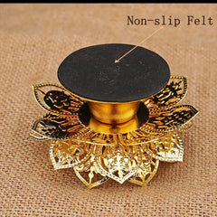 Gold Lotus Seat Ghee Lamp Holder Incense Burner Butter Lamp Tea Light Holder Tibetan Copper Oil Lamp Altar Decoration Supplies