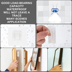 Double-Sided Self Adhesive Wall Hooks Strong Sticky Transparent Traceless Kitchen Bedroom Wall Hook Storage Holders Wholesale