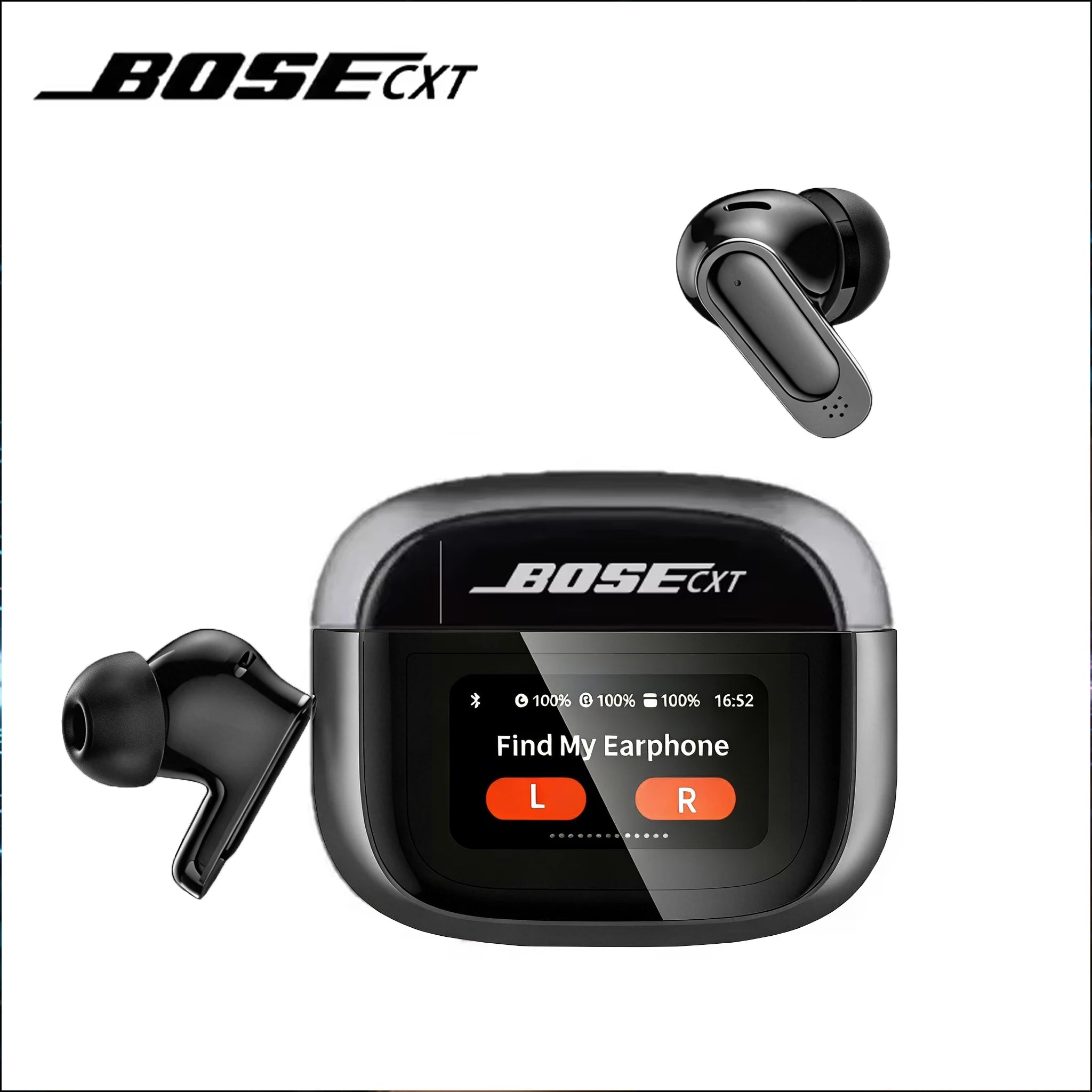 BOSECXT V11 TWS Wireless Earphones Touch Screen Digital Display Bluetooth Headset In Ear ANC Noise Reduction Headphone With Mic