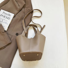 2-Piece PU Leather Tote & Crossbody Bag Set for Women