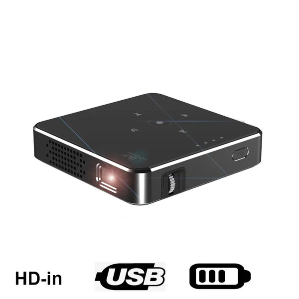 Smartldea New Mini DLP HD Projector Support 1080p Built-in Battery Capacity Wired Phone Mirroring Projector Home Theater Beamer