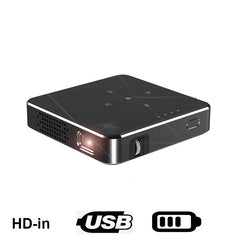 Smartldea New Mini DLP HD Projector Support 1080p Built-in Battery Capacity Wired Phone Mirroring Projector Home Theater Beamer