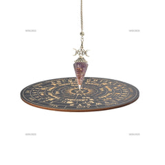 2pcs Spirit Pendulum Paired with Astrological Divination Disc, Divination Tool for Decision-making and Spiritual Rituals