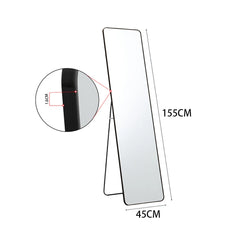 Arched metal length floor mirror bedroom living room Dressing Cream Girls Mirror  Modern Simple Full Body Frame Mirror