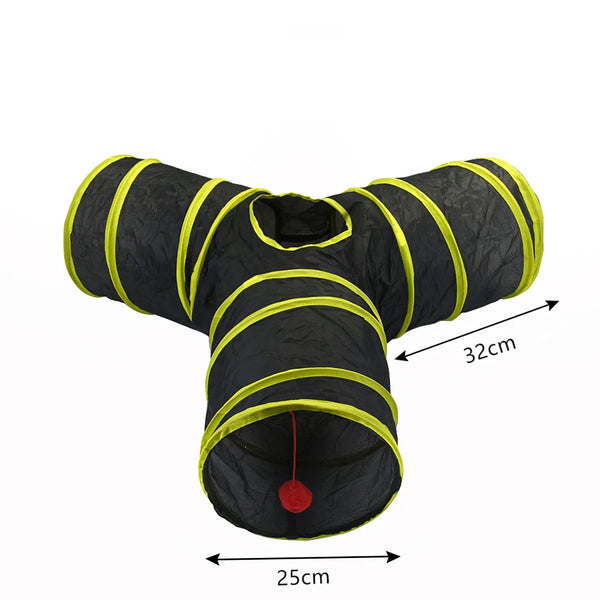 Cat Tunnel Tube Kitty Tunnel Bored Cat Pet Toys Peek Hole Toy Interactive for Indoor Cats Exercise Fun Reduce Anxiety Durable Pet Shop