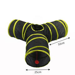 Cat Tunnel Tube Kitty Tunnel Bored Cat Pet Toys Peek Hole Toy Interactive for Indoor Cats Exercise Fun Reduce Anxiety Durable Pet Shop