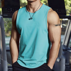 Summer Tank Top Mens Gym Fitness Training Clothing Quick Dry Silm Fit Bodybuilding Sleeveless Shirts Men Fashion Basketball Vest