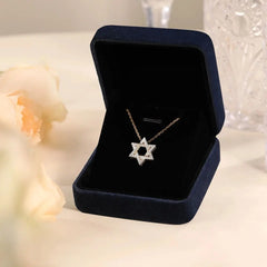 APIR 925 Silver D/VVS1 Moissanite Star Pendant Necklace Cross Star of David for Men Women Lucky Amulet Chain Neck Jewelry