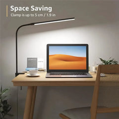 Double Head Dimmable LED Clip Desk Lamp Computer Table Lamps Monitor Light for Office Reading Architectural Lighting
