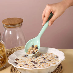 Long Handle Silicone Ladle Soup Spoon Colander Ramen Noodles Tablespoons Scoop Rice Salad Stirring Spoons Kitchen Tools, Cooking Utensils