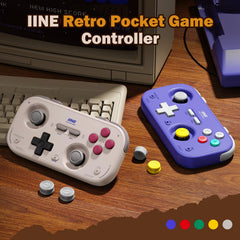 IINE Retro Pocket Chronos Controller Nintendo Layout, Hall Effect Joysticks, 1000Hz Polling Rate,Portable for Switch/PC/Mobile
