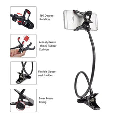 Phone Holder Gooseneck Flexible Arm Lazy Rotatable Bedside Cellphone Stand Mount Household Support Bracket Smartphone Holder