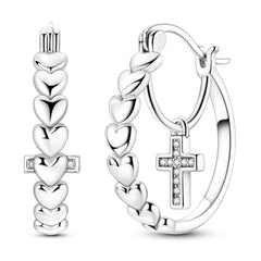 925 Sterling Silver Earrings Rings Necklaces Bracelets For Woman Cross Christianity Drop Earring Fit Charms DIY Fine Jewelry