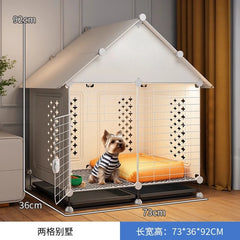 Pet Shop Small Medium Dog Cage for Teddy Bichon Pet House with Sleeping Area One Room One Toilet Design for Puppies Removable Tray Kennel