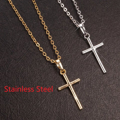 Luxury Rotatable Crown Zircon Cross Necklace Earrings Rings for Women Stainless Steel Cross Chain Christian Jewelry Prayer Gift