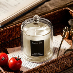 Aromatherapy candle home decoration holiday gift aromatherapy plant candle smokeless with glass cover