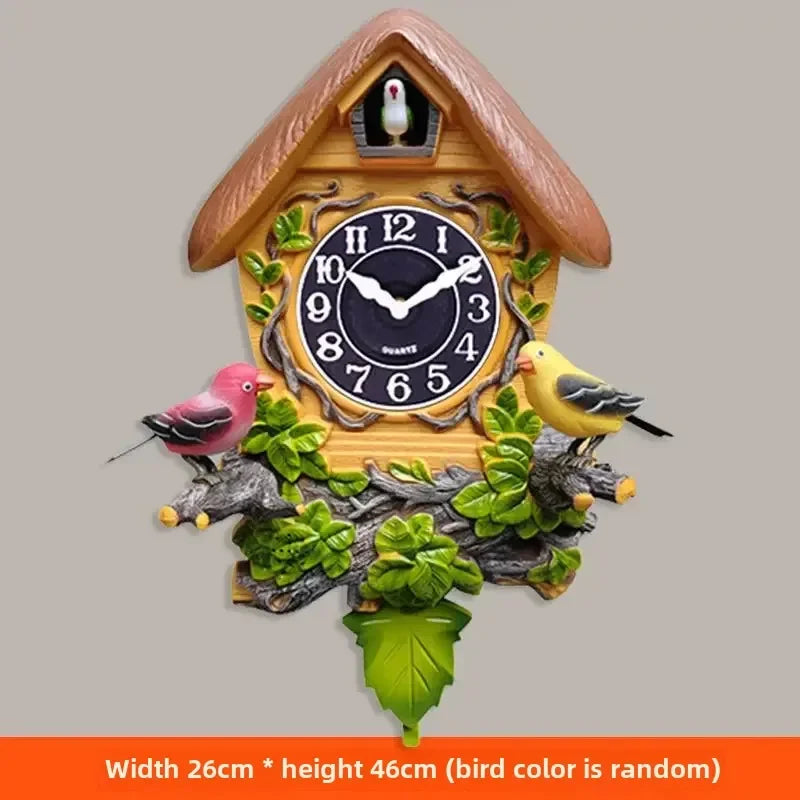 Cuckoo Wall Clock Silent Clocks Creative House Home Ornaments Interior Living Room Wall Decoration Items on The Hour Design